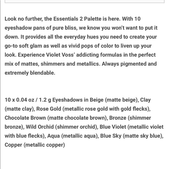 Violet Voss Essentials2 eyeshadow palette - Picture 3 of 4